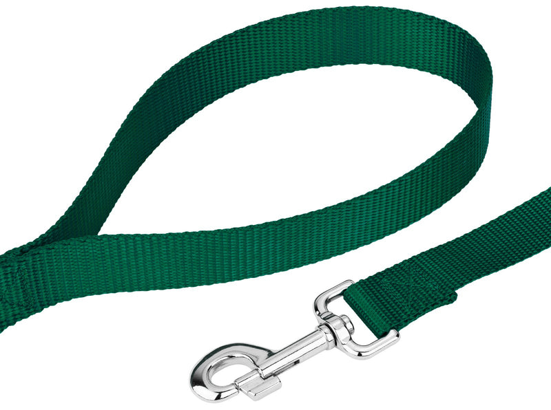 Country Brook Petz 1" Wide Heavy-Duty Nylon Leash for Dogs - Traditional Style Durable Leash with Easy-to-Use Snap - Made in The USA, Green, 6 Foot 6 Foot X 1 Inch Wide (Pack of 1) - PawsPlanet Australia