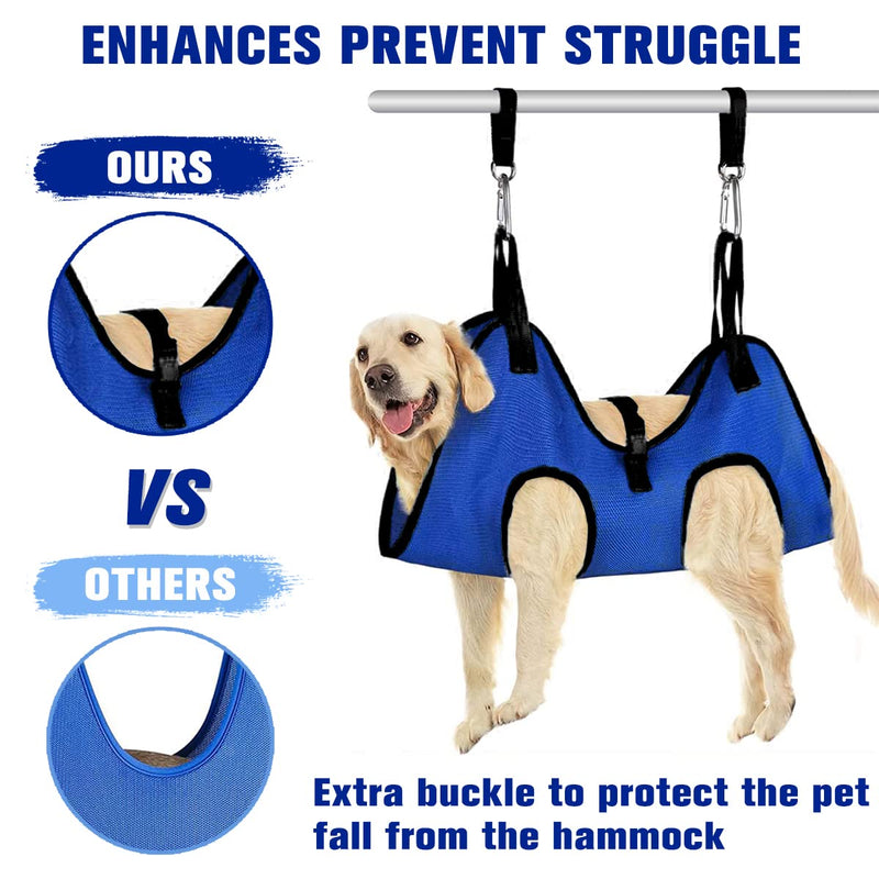 Pet Dog Grooming Hammock for Nail Trimming,Dog Restraint Hanging Harness for Nail Clipping,Dog Grooming Sling for Large Dogs with Nail Clippers/Nail File/Pet Comb,Claw Care(XXL for 90lb) XXL for 90 LB - PawsPlanet Australia