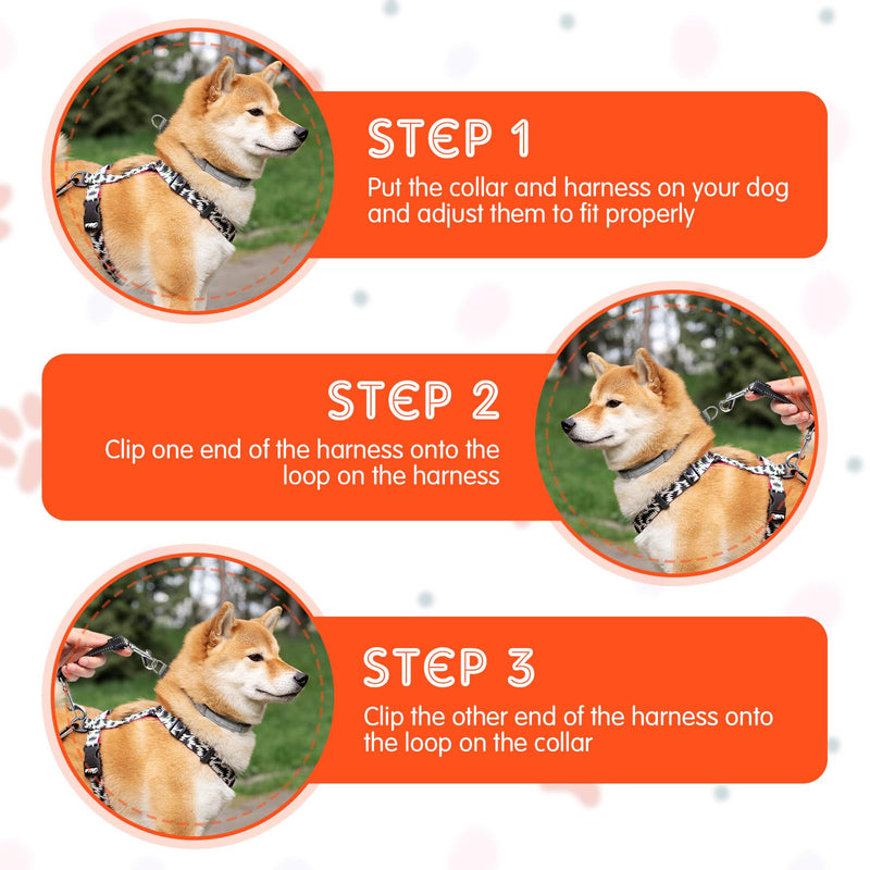 2 PCS Prong Collar Safety Clip Leash to Prong Collar Connector Dog Leash Connector Harness to Collars Safety Clip Reflective Double Ended Backup Clasp for Dog Pinch Collars - PawsPlanet Australia