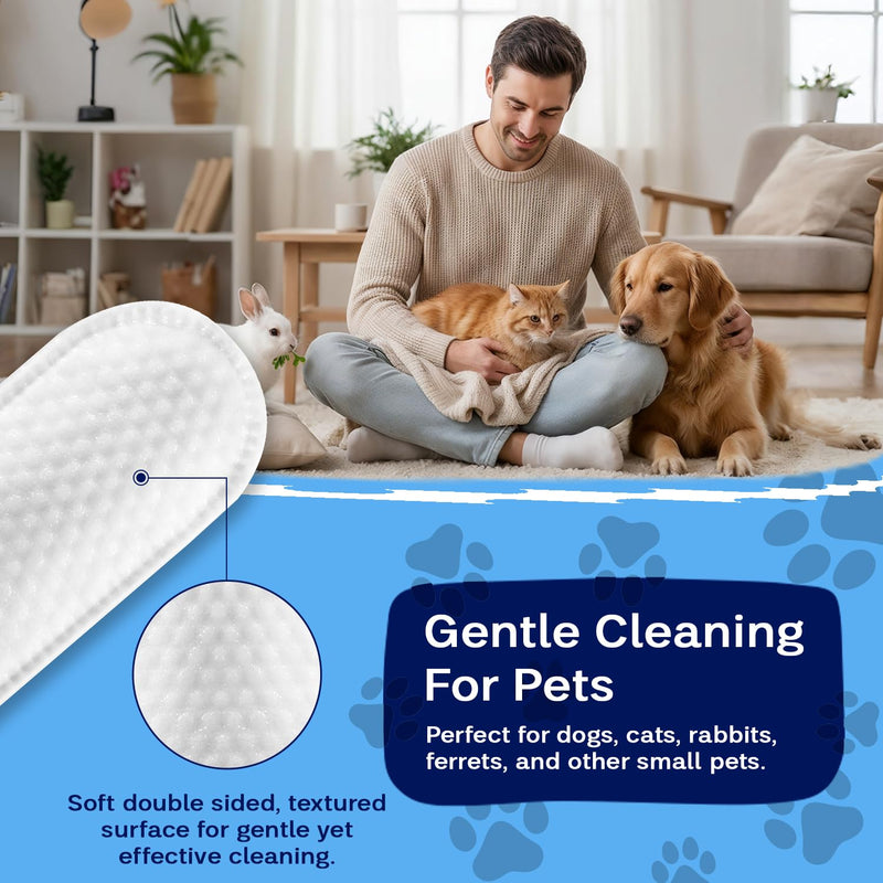 Dog Eye Cleaner Wipes & Cat Eye Wipes | Scent Textured Tear Stain Remover for Dogs, Eye Wipes for Dogs, Dog Tear Stain Remover, Dog Eye Wipes for Discharge and Crust | 50 Count (Unscented) Unscented - PawsPlanet Australia