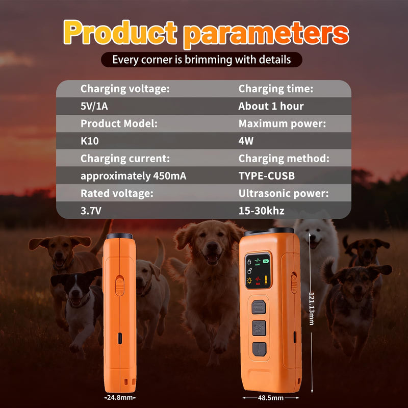 Ultrasonic Dog Bark Deterrent, 2-in-1 Anti Bark Device with LED Flashlight & HD Display | Stop Nuisance Barking, No Shock Training Aid for Small to Large Dogs