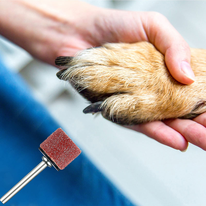22 Pet Nail Grinder Replacement Kit with Grit Sanding Bands Pet Smoother Claw Care Black Grinding Drums Dog Nail Grinder Replacement Dog Claw Grooming Supplies(1/2 Inch 60 Grit and 100 Grit) 1/2 Inch 60 Grit and 100 Grit - PawsPlanet Australia