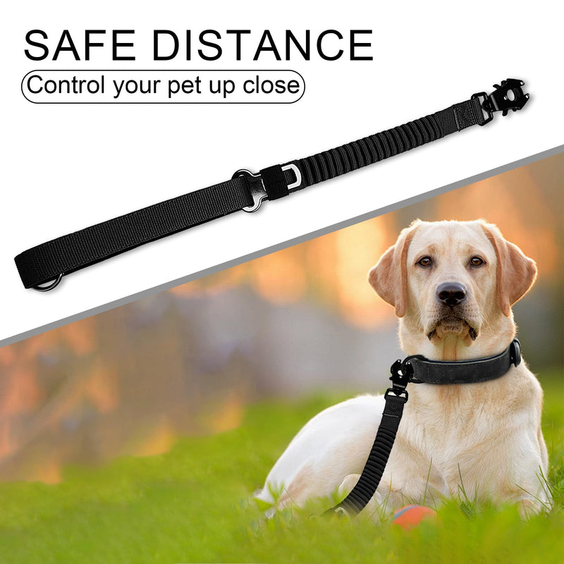 20” Strong Short Leash for Dog, Heavy Duty Bungee Dogs Leash with Padded Handle Car Seatbelt, Small Dog Training Leashs for Large or Medium Dogs - Can be Used with Other leashes (Black) Black - PawsPlanet Australia