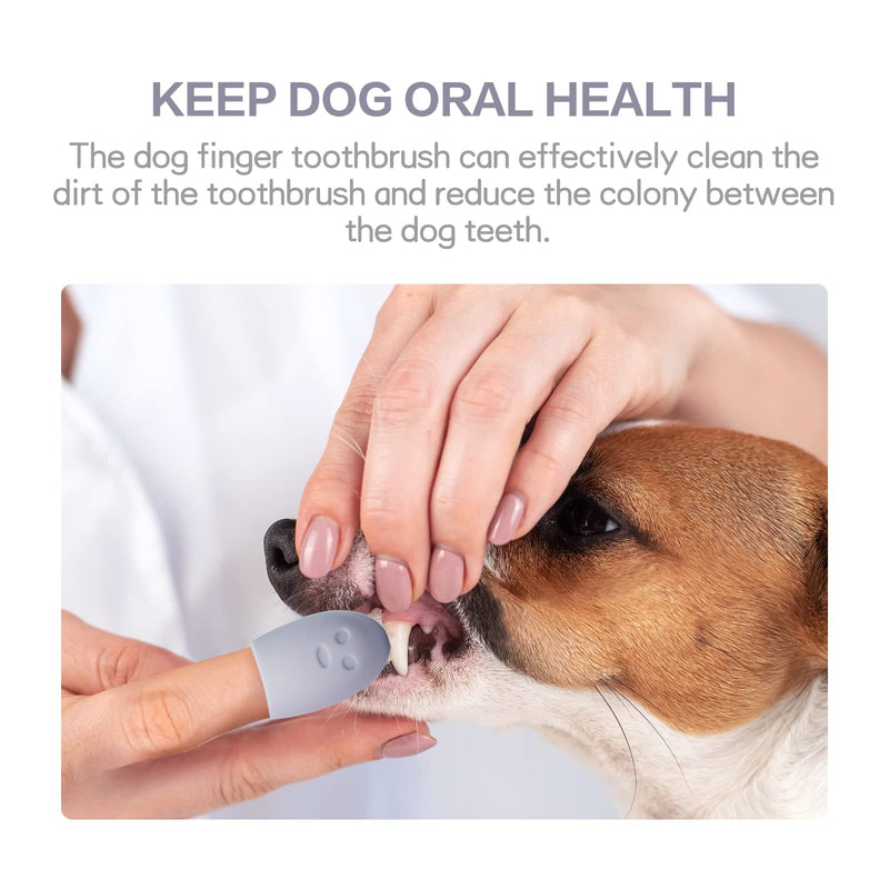 CONSIO 4Pcs Dog Finger Toothbrush, Use Food Grade Silicone,Easy Teeth Cleaning, Dental Care for Puppies, Cats and Small Pets - PawsPlanet Australia