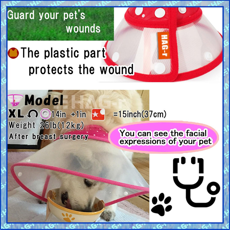 Loosen Pochi Small Dog Cone with Supporters, Soft Cat Cone Elizabethan Collar, Recovery Collar After Surgery, Half and Half(Loosen Pochi Set Blue, L) Loosen Pochi set Blue-L - PawsPlanet Australia