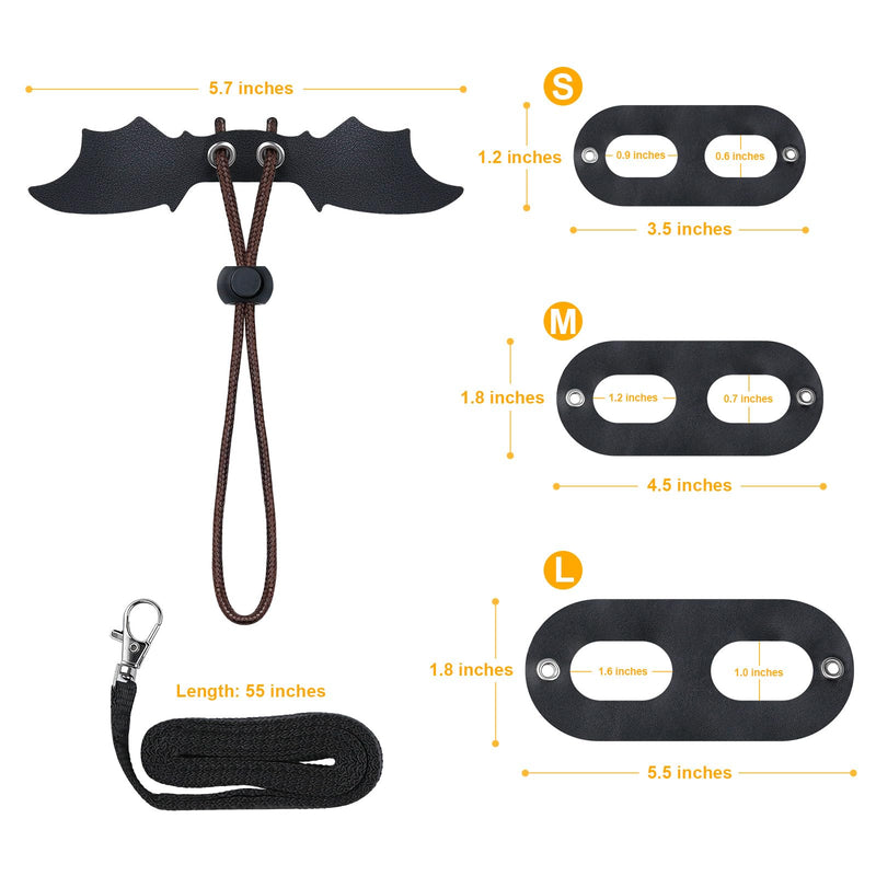 Bearded Dragon Harness and Leash Set, Adjustable Harness Soft Leather-3 Sizes (S, M, L) with Black Wing, Upgrade Lizard Reptile Leash Harness for Bearded Dragon,Lizard, Iguana or Gecko - PawsPlanet Australia