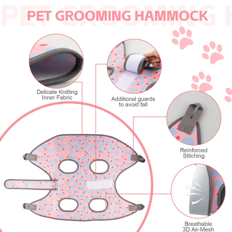 Dog Grooming Hammock Harness for Medium Dogs Nail Trimming, Dog Sling for Cutting Nails, Dog Hanging Holder Hanger for Clipping Nails with Nail Clippers, Nail File - PawsPlanet Australia