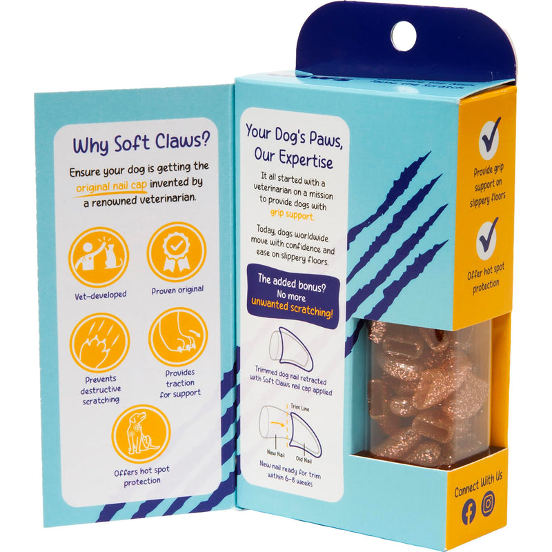 Soft Claws Dog and Cat Nail Caps Take Home Kit, X-Large, Sparkle Pink - PawsPlanet Australia