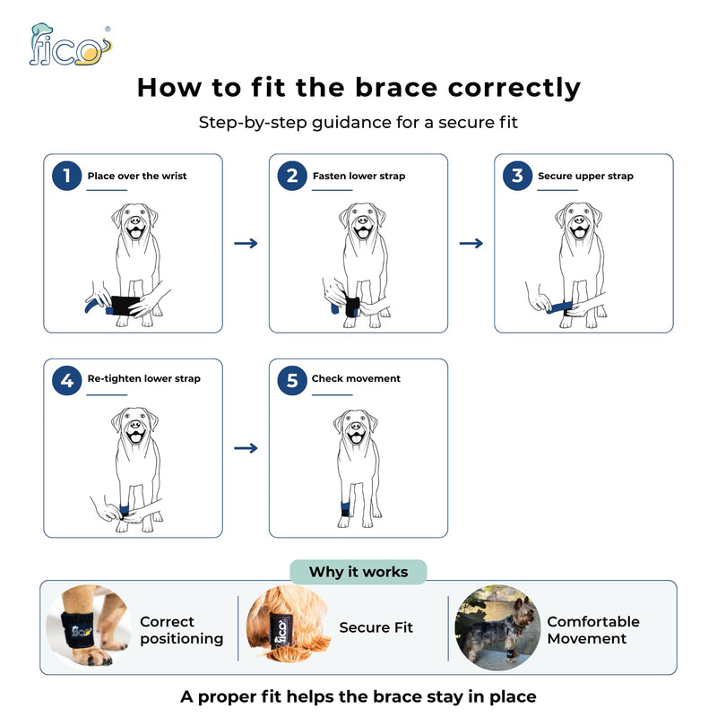 Front Leg Brace for Cats & Toy Dogs – Lightweight Carpal Support for Injury Recovery, Joint Pain & Post-Surgery Healing – Soft, Adjustable Wrap – Vet Approved, Skin Friendly