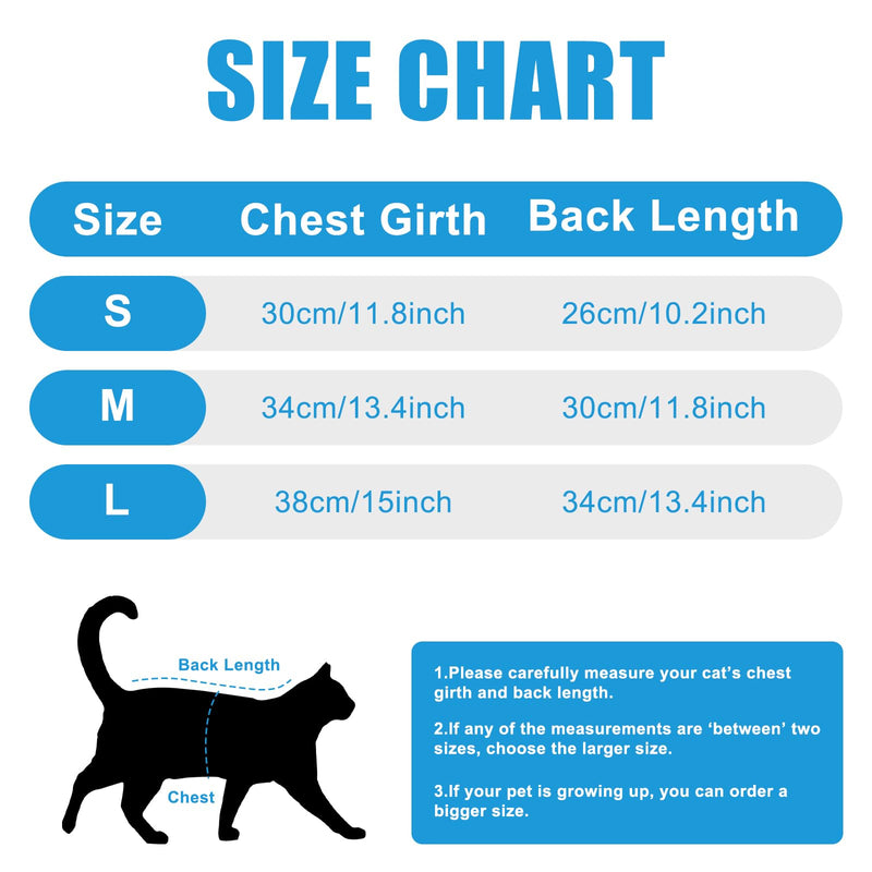 FEimaX Cat Recovery Suit for Spay Abdominal Wounds, Kitten Onesie Bodysuit with Zipper for Female and Male Cats After Surgery, Anti-Licking Pet Surgical Pajamas Long Sleeve Front Leg Prevent Shedding Black Small
