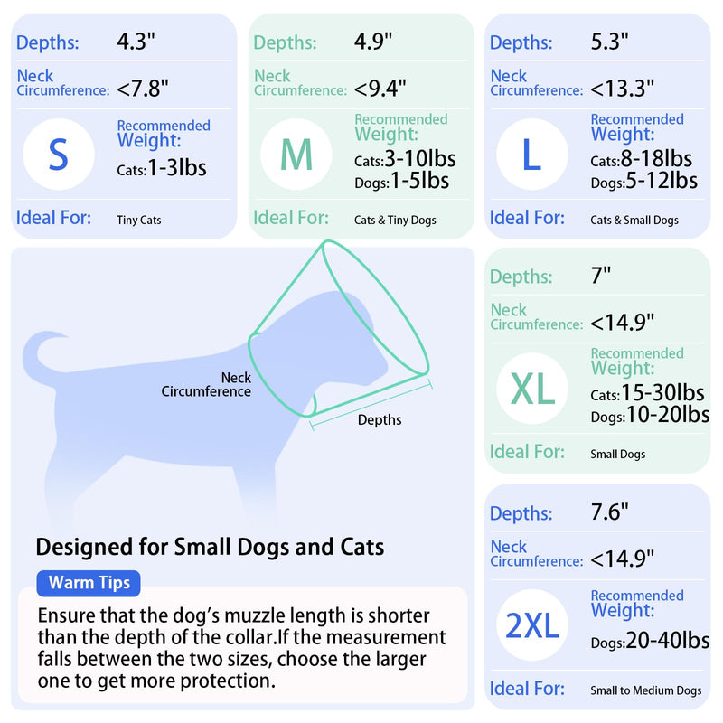 MIGOHI Dog Cone for Small Dogs,Soft Cone for Dogs to Stop Licking,Comfy E Collar for Dogs After Surgery,Small Dog Cone Alternative,Pet Elizabethan Recovery Cone for Spay,Neuter,Hot Spot,L,Pink Pink Large
