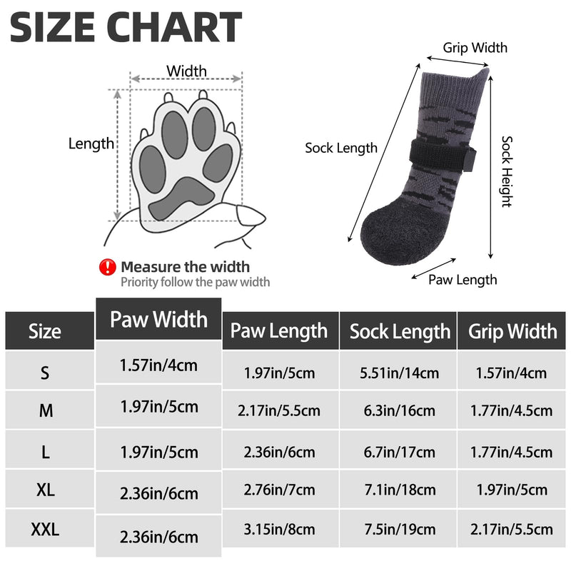 PUPTECK Anti Slip Dogs Shoes for Hot/Cold Pavement, Senior Booties, Rubber Boots & Paw Protectors for Small Medium Large Size Dogs to Prevent Licking, Grippy Socks for Hardwood Floors, Tiger, M Animal Print(Tiger Stripes) - PawsPlanet Australia