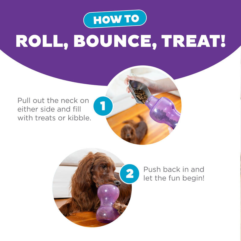 Outward Hound Double Snoop Interactive Treat Stuffer Durable Dog Toy, Dog Treat Toy, Purple One-Size - PawsPlanet Australia