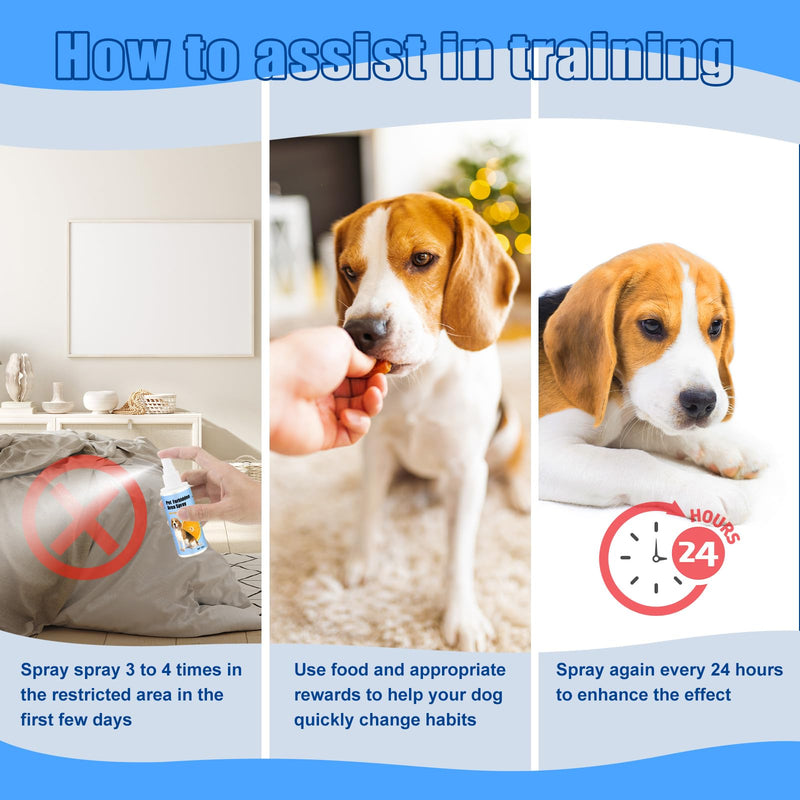 No Chew Spray for Dogs 2 Pack (100ML) Natural Ingredients Bitter Apple Spray for Dogs Alcohol Free Deterrent Spray to Stop Chewing Barking Marking and Nibbling L Blue - PawsPlanet Australia
