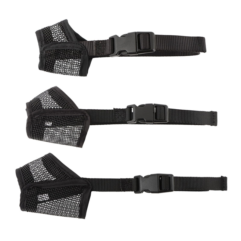 3pack Dog Muzzle Suits for Small Medium Large Dogs, Drinkable Breathable Mouth Guard, Adjustable Strap Soft Dog Muzzle to Prevent Biting Chewing, Air Mesh Muzzles for Scavenging Licking (XS+S+M) - PawsPlanet Australia