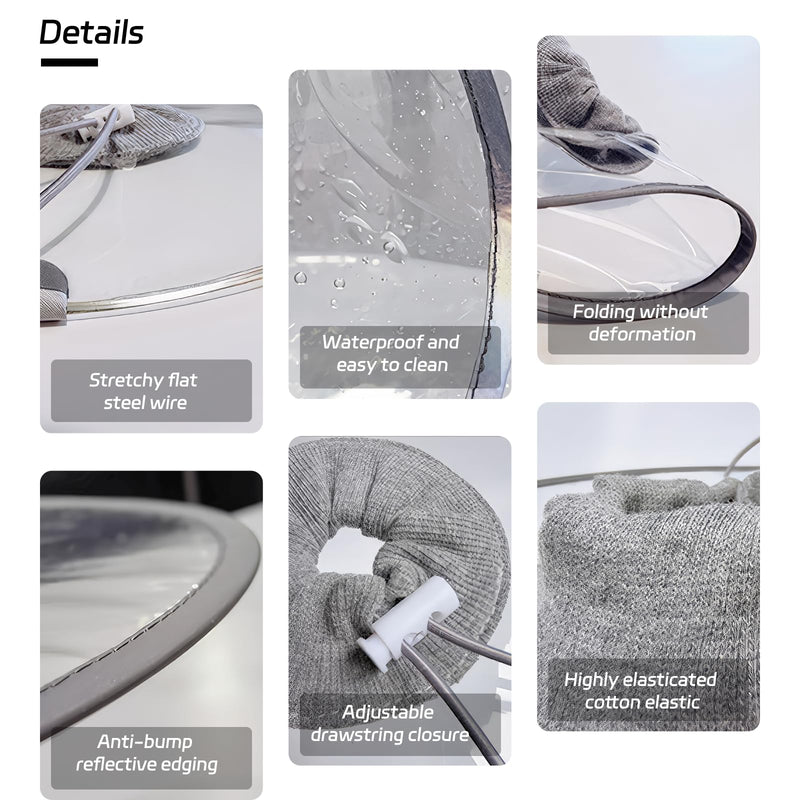 KUDES Cat Dogs Cone E Collar with Low Noise Fasteners Glow in The Dark, Transparent Cat Recovery Collar, Licking and Scratching Free Cone, Extra Soft Small Medium Dog Pet Surgery Collar High Grade Grey L (Between 11-16.5lb.) - PawsPlanet Australia