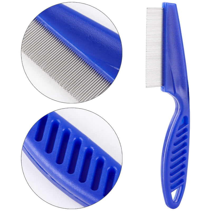 4 Pcs Flea Combs, Pet Lice Tick Comb with Stainless Steel Round Teeth for Detangling Dematting Dogs Cats Tear Stain, Dandruff Remover 4-Pack - PawsPlanet Australia