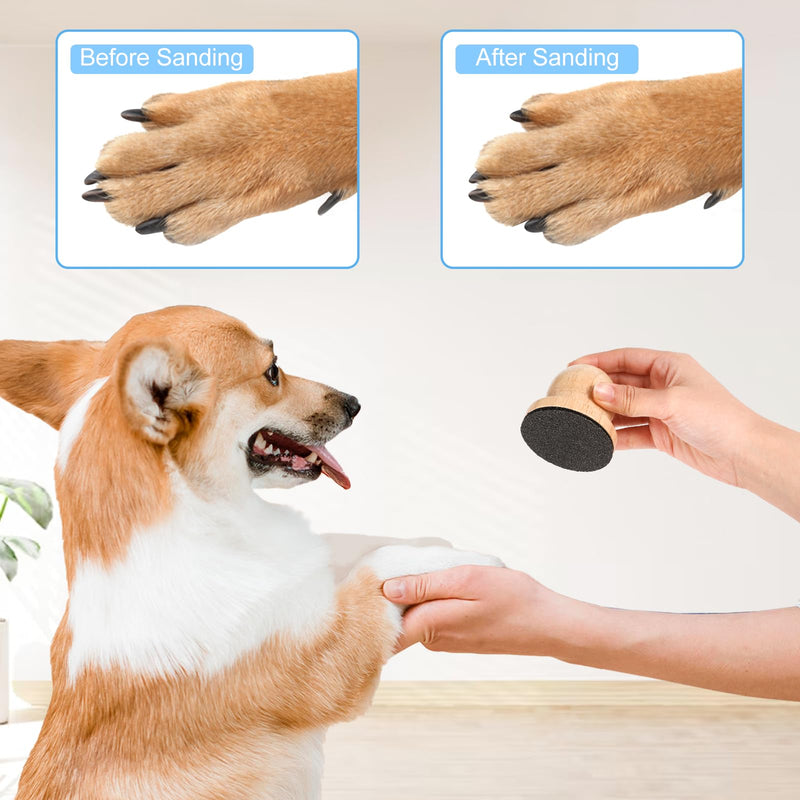 Dog Nail File for Wooden，Dog Scratch Pad for Nails with 3 Replaceable Sandpaper,Suitable for Pet Stores, Home Cats and Other Small Pets to Use (White) White - PawsPlanet Australia