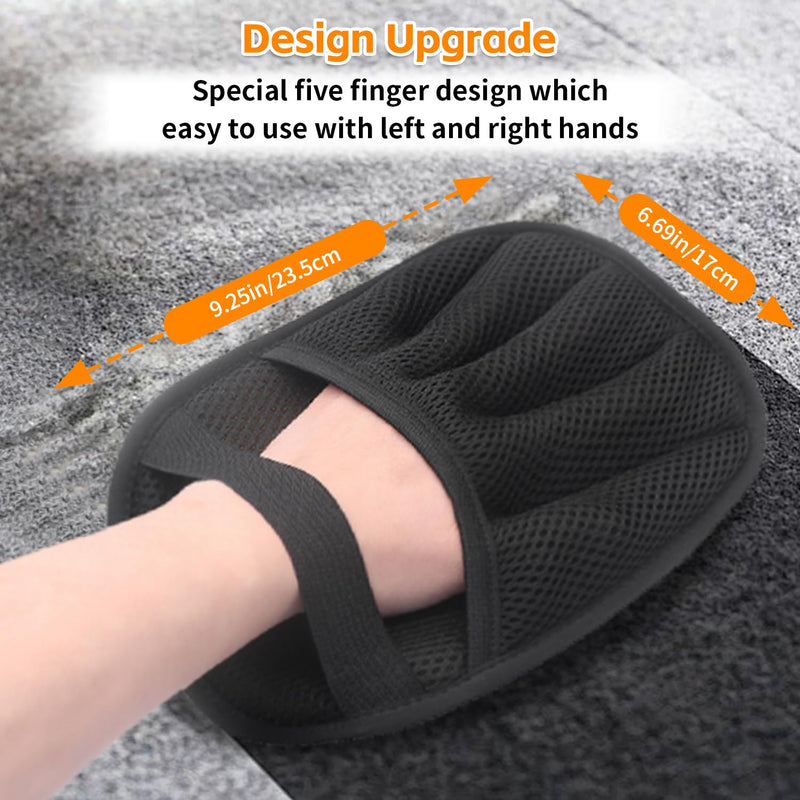 2PCS Pet Hair Removal Glove for Cats & Dogs Five-Finger Electrostatic Magic Brush Pet Hair Remover Glove for Clothing, Couch, Carpet, Furniture, Car Seat 2 - PawsPlanet Australia