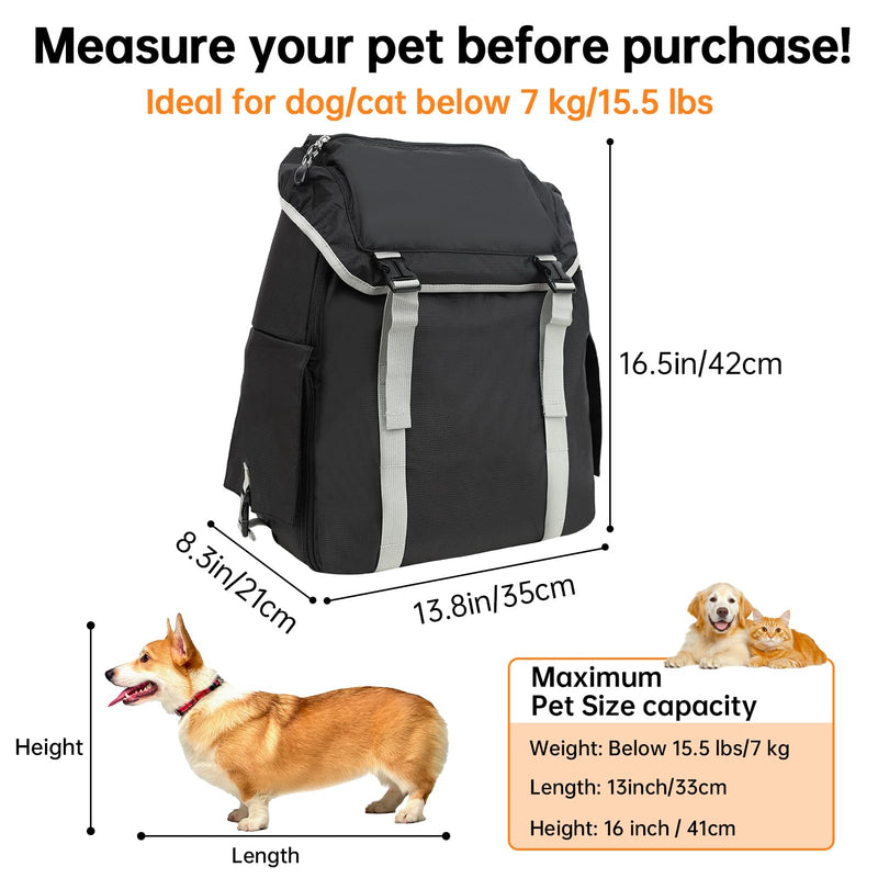 Cat Dog Backpack Carrier for Hiking Travel Portable Pet Daypack-Blue Blue - PawsPlanet Australia