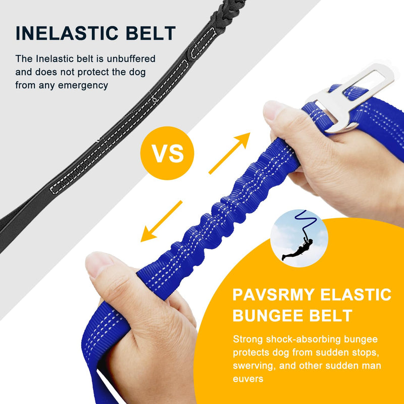 Dog Seat Belt for Car - 3 in 1 Adjustable Dog Car Leash & Harness for Small, Medium and Large Pets - Nylon, Duty Design for Safe Distraction Free Driving Blue - PawsPlanet Australia