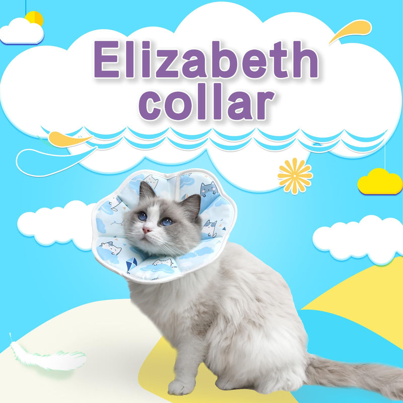 Soft Cat Recovery Collar,Adjustable Cat Cone,Cat Protective Cone Collar After Surgery,for Cats (Pink Love, M) Pink Love - PawsPlanet Australia