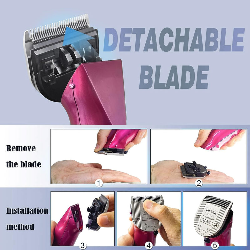 5 in 1 Replacement Blades Compatible with WAHL Bravura .Chromado，Creativa，Figura Dog Clippers for Dogs Grooming（2 Packs Silver - PawsPlanet Australia