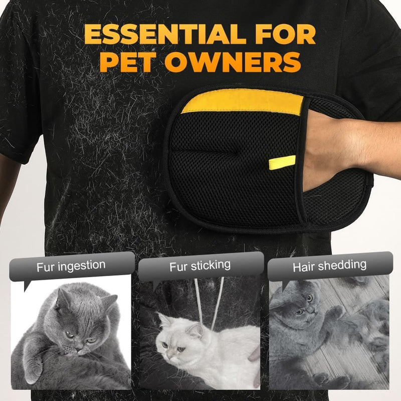 3 in 1 Cat Steam Brush&Pet Hair Removal Glove, Pet Steam Brush for Cat&Dog Long Short Haired,Water Mist Spray Brushes with Release Button,Animal Fur Removal Tool,Reusable Quick De-Shedding Gloves - PawsPlanet Australia