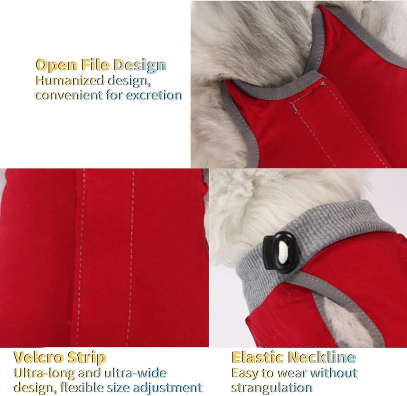 Cat Body After Surgery Castration Pet Medical Surgical Shirt Surgery Recovery Suits for Cats Style: red l
