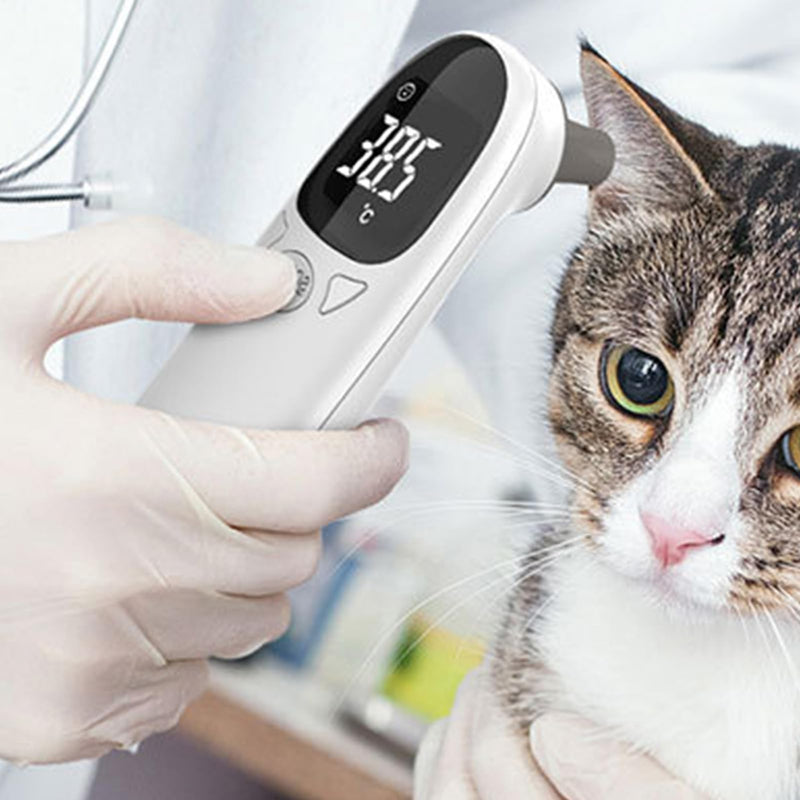 Dog Ear Temperature Monitor, Non-Contact Pet Thermometer, Digital Veterinary Thermometer with LED Display for Dogs and Cats, Ear Thermometer for Dogs or Other Animals, Quick and Accurate