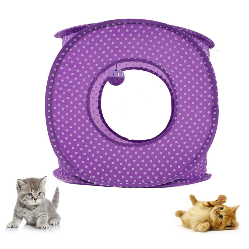 Pssopp Cat Tunnels Indoor Collapsible Maze Cat Tunnel Bed Cat Play Tent Interactive Toy for Cat Puppy Kitten Rabbit - PawsPlanet Australia