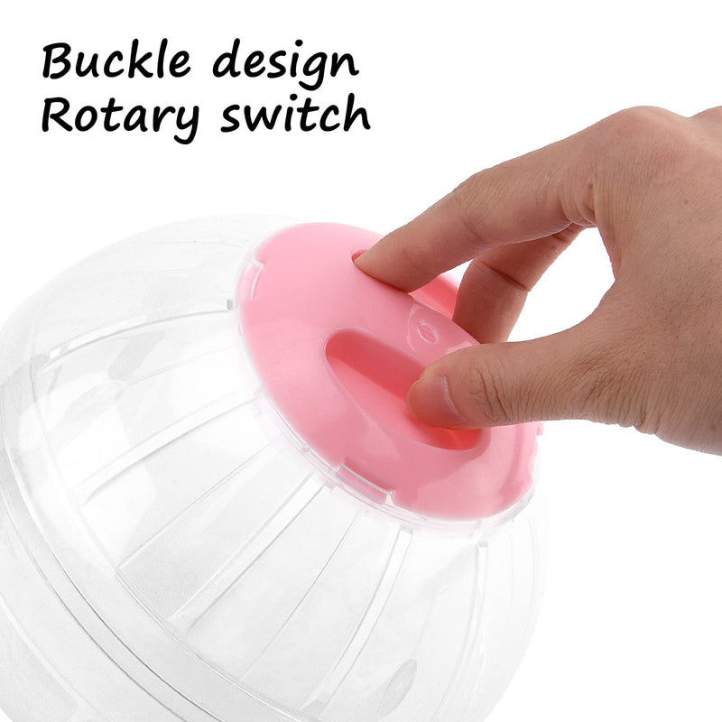 Hamster Exercise Ball, 5.7 Inch Transparent Hamster Ball Running Hamster Wheel for Dwarf Hamsters Small Pets to Reduce Boredom and Increase Activity