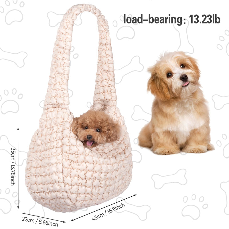Small Pet Carrier Sling, Hands-Free Carrier for Dogs and Cats with Safety Leash - PawsPlanet Australia