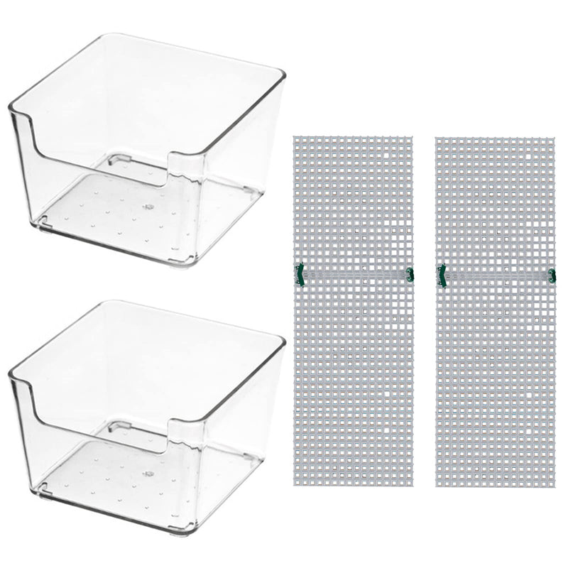 2 Pack Transparent Hermit Crab Water Tank with Climbing Ramp, Hermit Crab Aquarium Tank Cage Salt Water Pool Accessories, Hermit Crab Habitat for Small or Medium Hermit Crab Habitat - PawsPlanet Australia