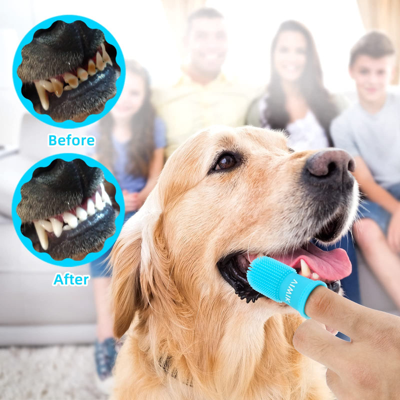 4Pack Dog Toothbrush Dog Tooth Brushing Kit, Cat Finger Toothbrush for Dogs Small Breed, Medium Large Dogs, Puppy Toothbrush for Dog Teeth Cleaning & Dental Care, Pet Finger Toothbrush Kit 1 Count (Pack of 4) - PawsPlanet Australia