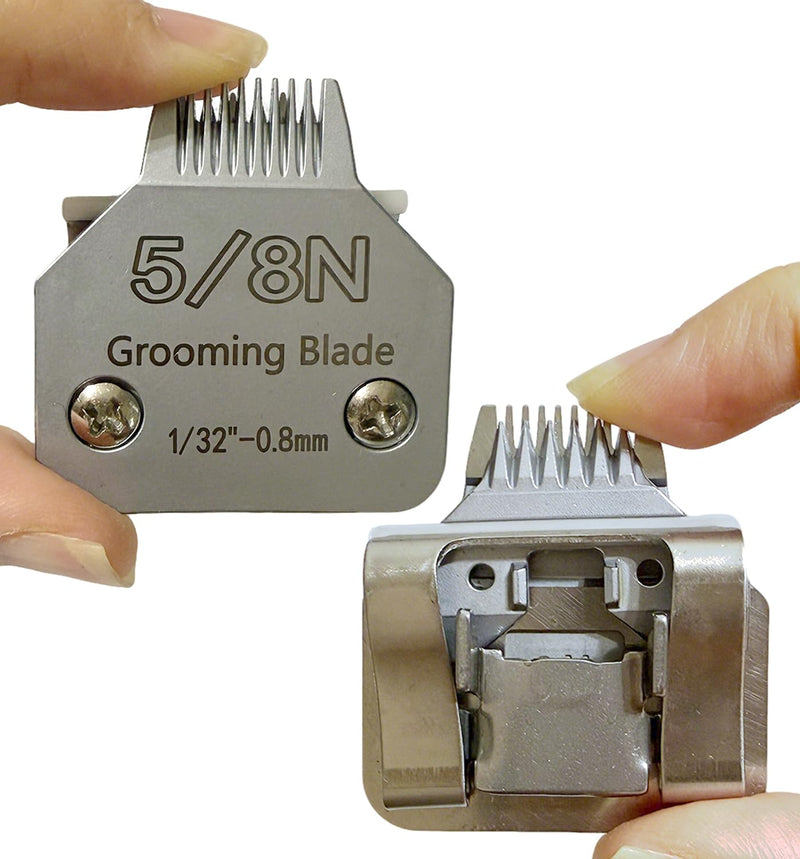5.8N 0.8mm 1/32 inch Clipper Blades Pet Grooming Clipper Replacement Blades Detachable Blade Compatible with andis/wahl/Oster Dog Clippers 5.8N