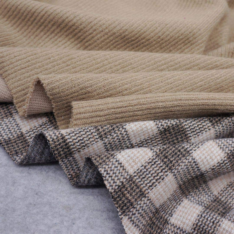Fitwarm Tartan Plaid Dog Hoodie, Knitted Dog Clothes for Small Dogs Boy, Pet Sweatshirt, Knitted Sweater, Beige, Small Khaki - PawsPlanet Australia
