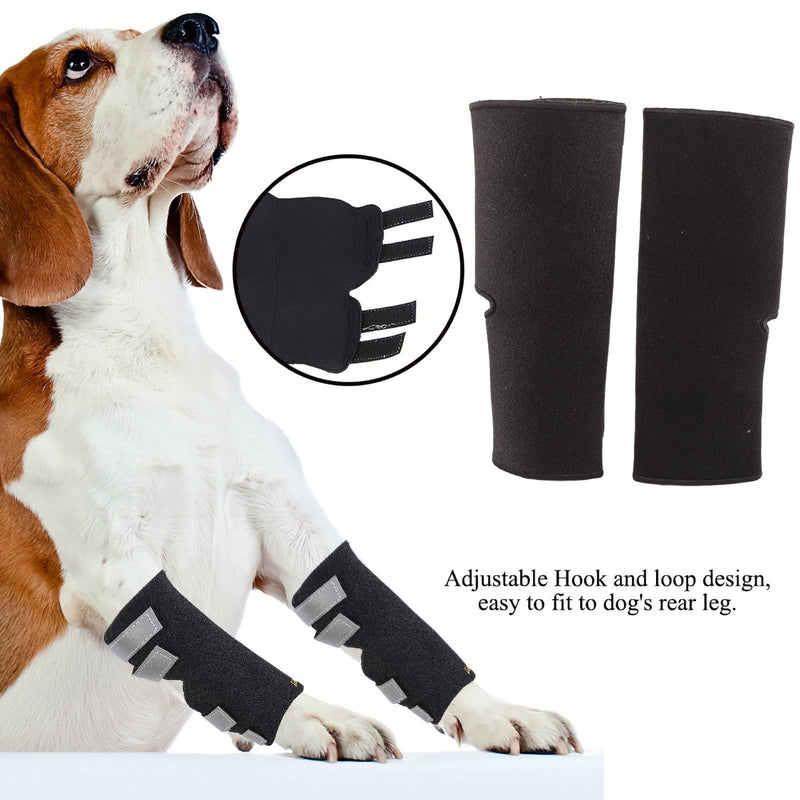 Dog Joint Brace Canine Rear Leg Hock Wraps Dog Legs Brace with Safety Reflective Straps Prevents Injuries Sprains Helps Loss Stability (M) M