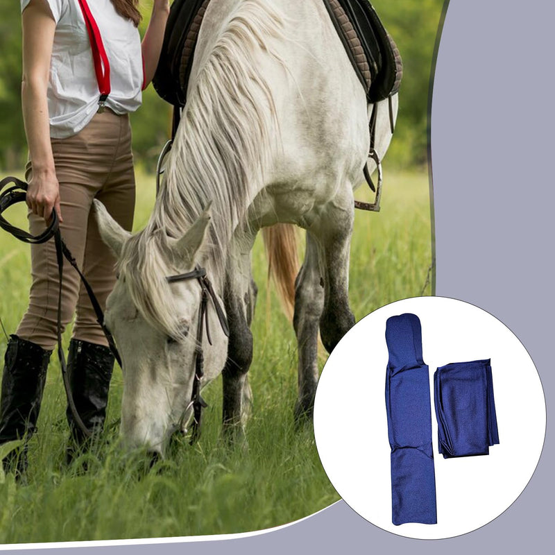 Ranch Hand Horse Mane Bags - Protect Horse's Mane from Wind, Sun, Mud, Preventing Tangles, Rubbing Out, and Breakage | Made with Lycra and Nylon (Dark Blue) Dark Blue - PawsPlanet Australia