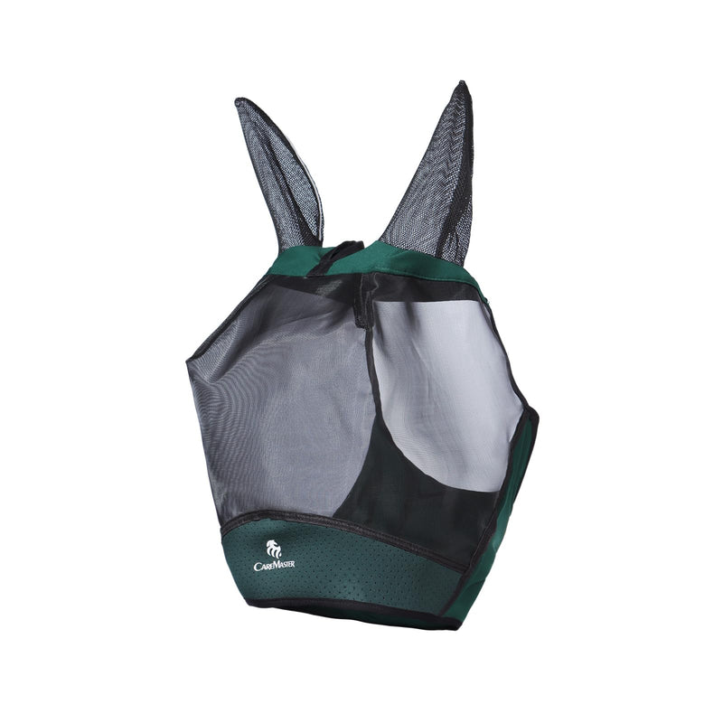Horse Fly Mask Large Space Breathable UV Protection Equine Mask with Reflective Features on Ears Hunter Green L - PawsPlanet Australia
