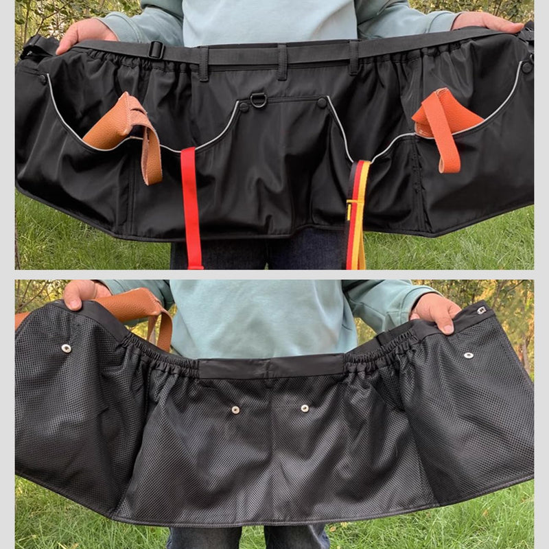 Dog Trainer Apron with Multi Pockets and Waist Strap Adjustable Dog Training Pant Waterproof Dog Training Shorts Dog Handler Clothing for Outdoor Training Activities Black M Black-M