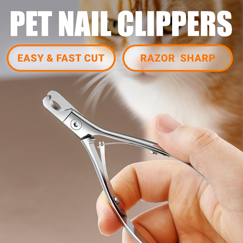 Pet Nail Clippers for Dogs & Cats – Sharp, Durable Blades with Beginner-Friendly, Hygienic Design for Small Pets Paw Care, Large Dog Nail Trimmer,Ergonomic Grooming Tool for Safe Pet Grooming Silver - PawsPlanet Australia