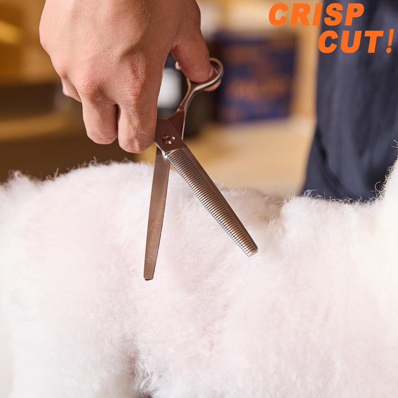 High-end Professional Dog Grooming Thinning Scissors Teeth Cutting Blending Shears Pet Texturizing Shears 7.5 Inch Extremely Very Sharp Stainless Steel Alloy For Cat Other Animals Groomer 7.5inch Tiny Teeth Thinning - PawsPlanet Australia