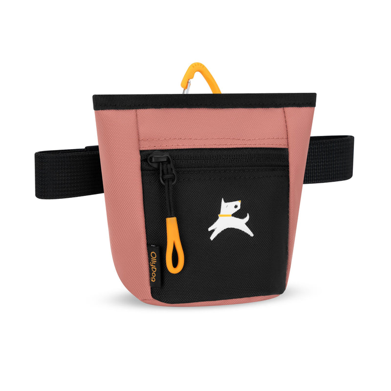 OllyDog Goodie Treat Bag, Dog Treat Pouch, Waist Belt Clip for Hands-Free Training, Magnetic Closure, Dog Training and Behavior Aids, Three Ways to Wear (Desert)