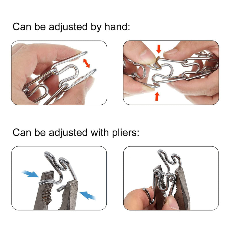 Dog Collar Extra Links Designed for Training Collars (4 Pack) Steel Chrome Plated Dog Training Collar Links (3.20mm, Silver) 3.20mm - PawsPlanet Australia