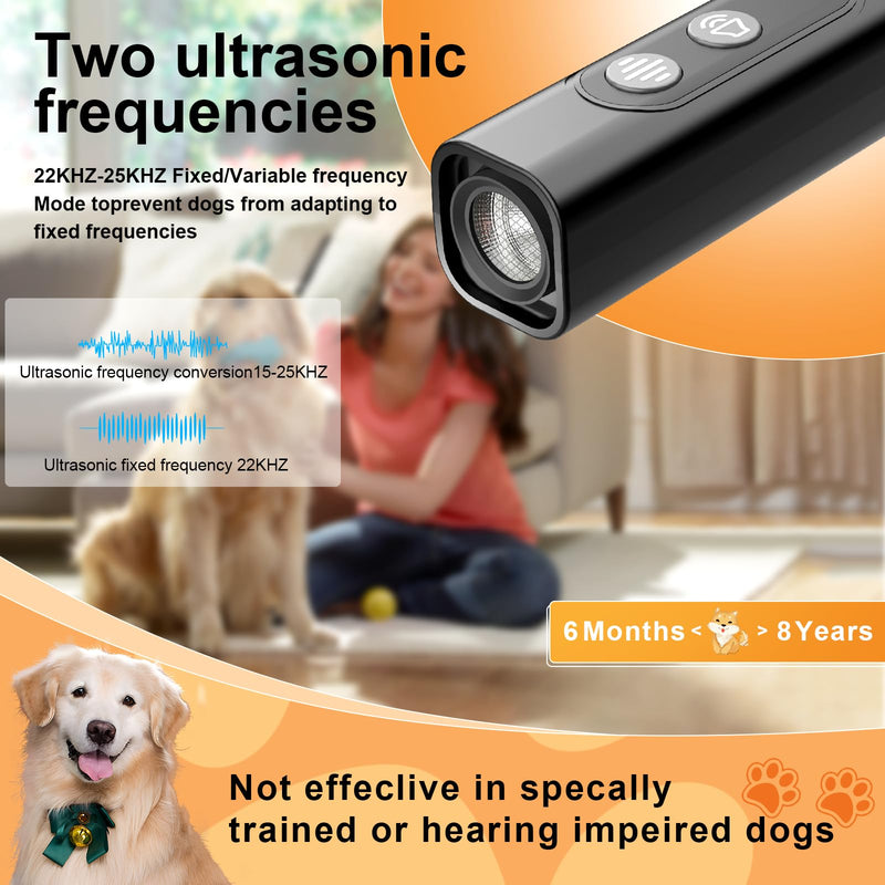 Anti Barking Device for Dogs - Dog Bark Deterrent Devices for Stopping Bad Dog Behavior - Ultrasonic Dog Bark Deterrent, Refuse to Shout and Slap - Best Anti Barking Device Rechargeable Black - PawsPlanet Australia