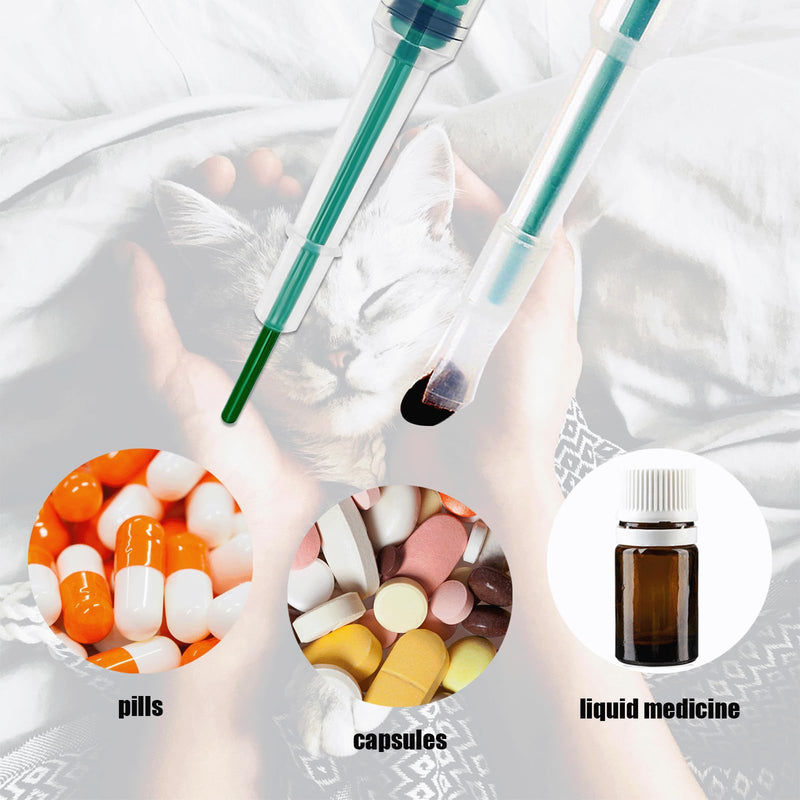 3PCS Pet Pill Shooter Plunger Popper for Small Cats Dogs Soft Tip Tablet Syringe Pusher Animal Medicine Medical Feeding Tool Accessories for Animals 3pcs - PawsPlanet Australia