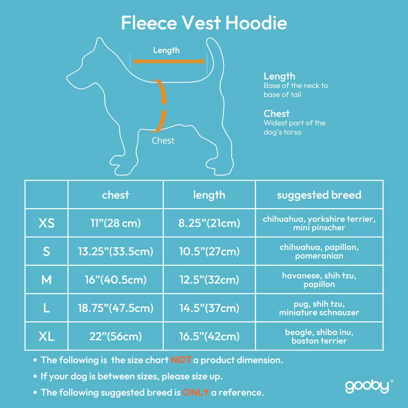 Gooby Fleece Vest Hoodie Dog Sweater - Blue, Large - Warm Pullover Dog Hoodie with O-Ring Leash - Winter Hooded Small Dog Sweater - Dog Clothes for Small Dogs Boy or Girl, and Medium Dogs Large (Around 18-lb) - PawsPlanet Australia