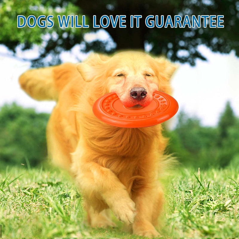 Soft Dog Flying Disc Dog Toys for Aggressive Chewers Big Dogs Toys for Large Medium Small Dogs Puppy Toy Outdoor Soft Rubber Dog Toys for Aggressive Chewers Dog Chew Toy Pet Toys for Dog orange - PawsPlanet Australia