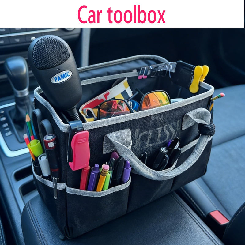 Dog Grooming Organizer Bag with 10 Pockets, 600D Oxford Portable Tote for Pet Supplies Storage, Travel Grooming Kit for Dog Cat Accessories, Shampoo, Brush, Clipper, Lightweight & Durable - PawsPlanet Australia